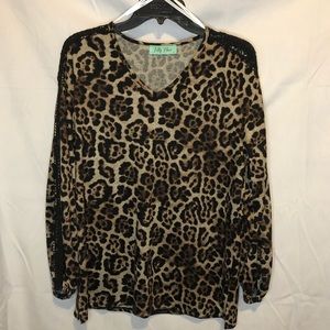 Filly Flair Leopard/Jaguar Print Long Sleeve Top